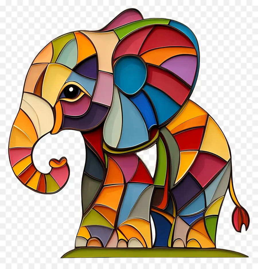 Bebé Elefante，Elefante De Vidrieras PNG