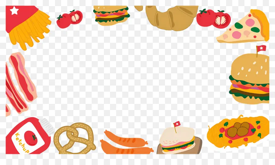 Fondo De Comida，Comida Rápida PNG