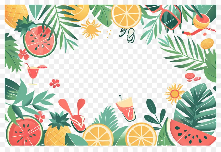 Fondo De Verano，Frutas De Verano PNG