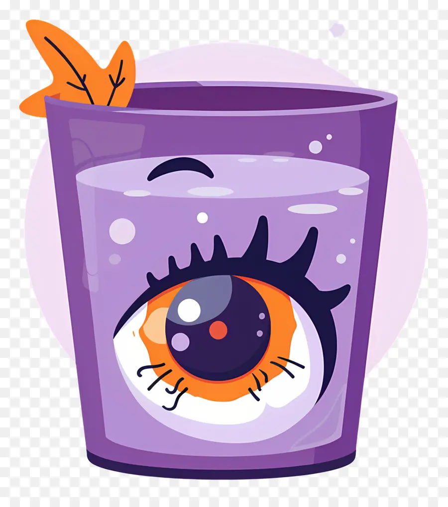 Bebida De Halloween，Bebida De Globo Ocular Morado PNG