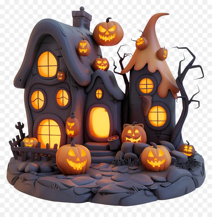 Ciudad De Halloween，Escena De Halloween PNG