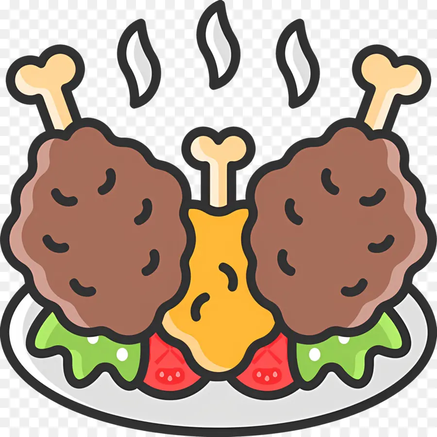 Comida De Pollo，Comida De Dibujos Animados PNG