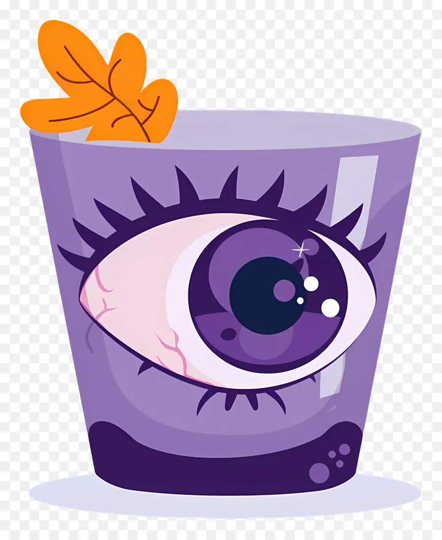 Bebida De Halloween，Bebida De Globo Ocular Morado PNG