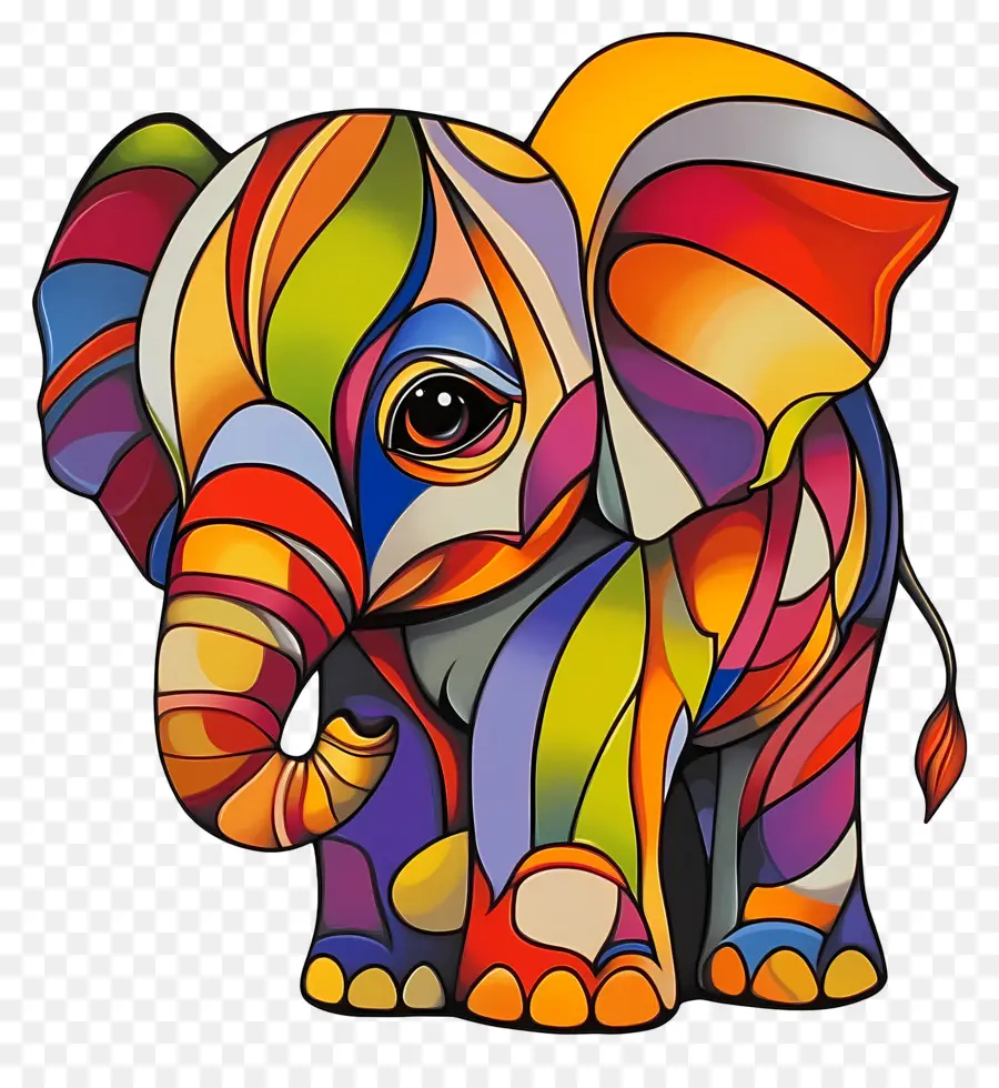 Bebé Elefante，Elefante De Vidrieras PNG