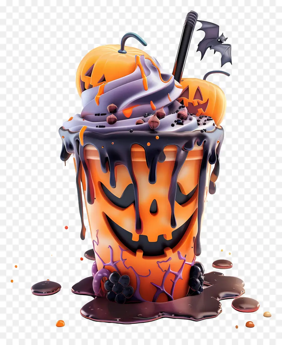 Batido De Halloween，Calabaza PNG