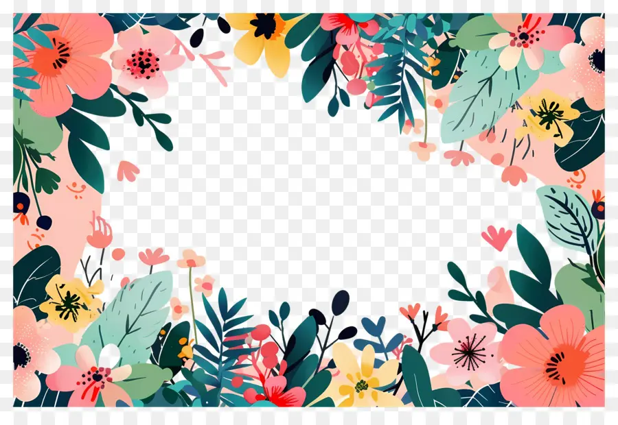 Fondo Floral，Marco Floral PNG