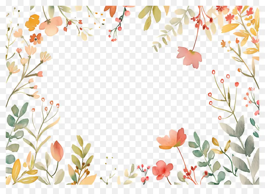 Fondo Floral，Delicado Marco Floral PNG