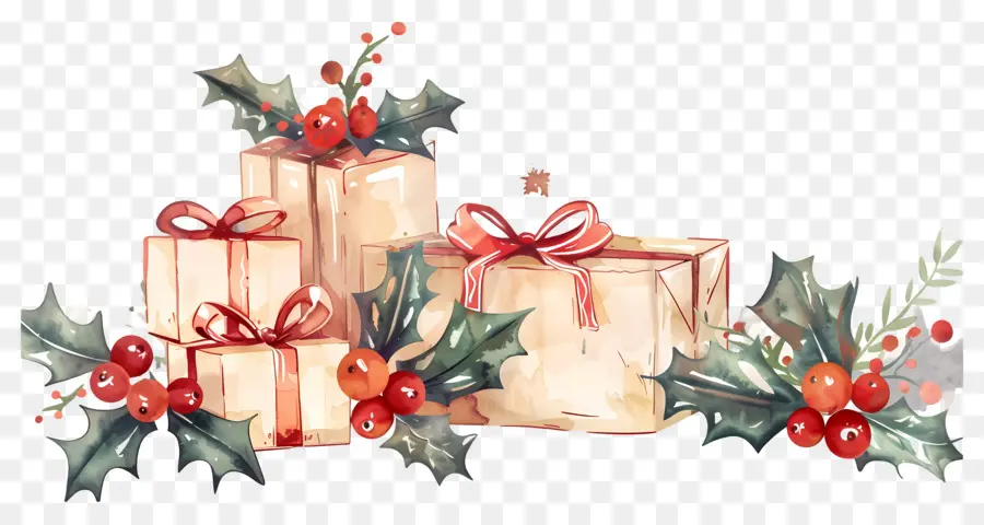 Fondo De Navidad，Regalos De Navidad PNG