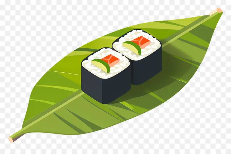 Sushi En Hoja，Japonés PNG