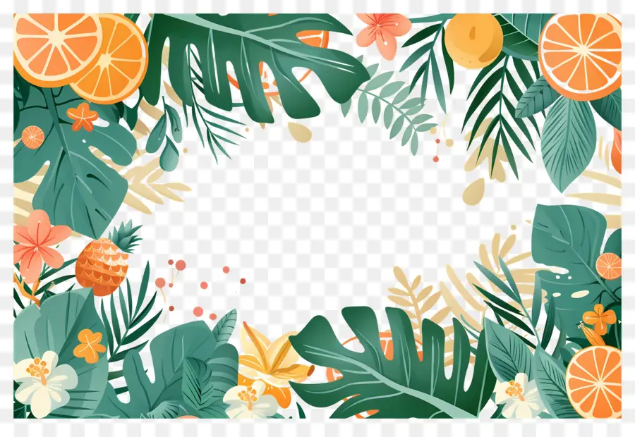 Fondo De Verano，Frutas Tropicales PNG