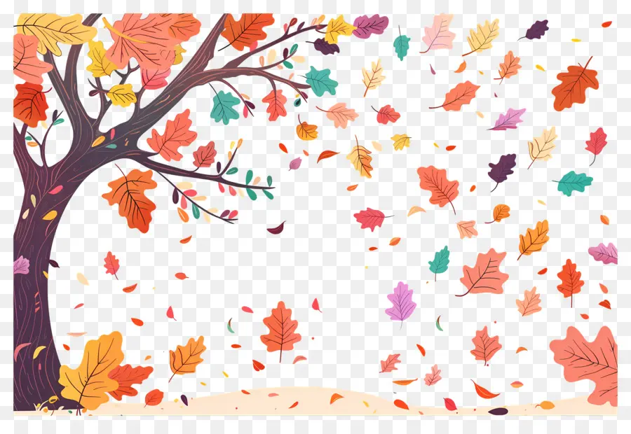 Fondo De Otoño，árbol De Otoño PNG