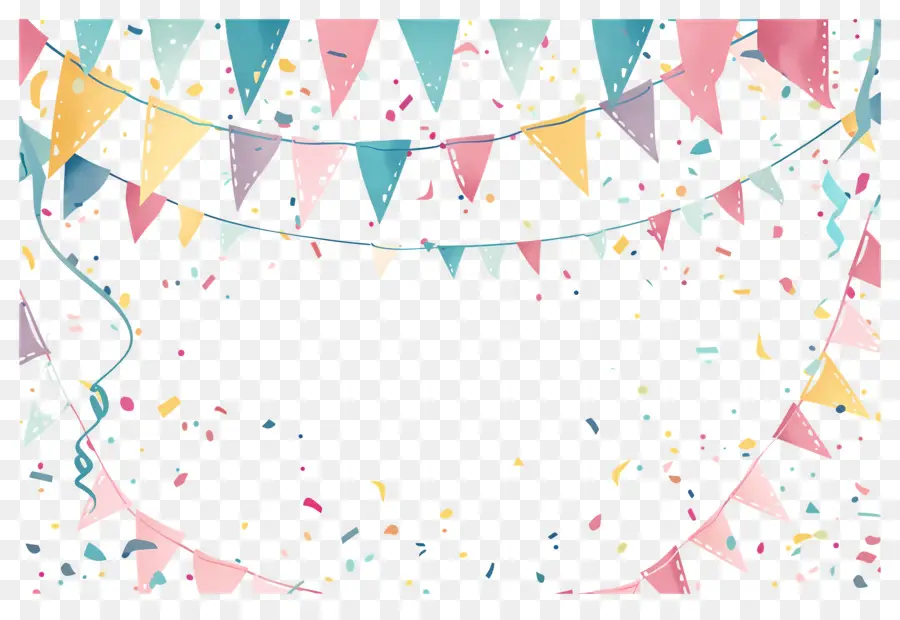 Fondo De Cumpleaños，Decoraciones De Fiesta PNG