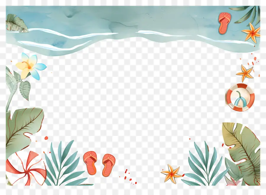 Fondo De Verano，Hojas Tropicales PNG