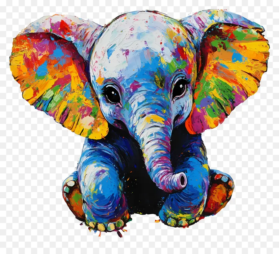 Bebé Elefante，Elefante Colorido PNG