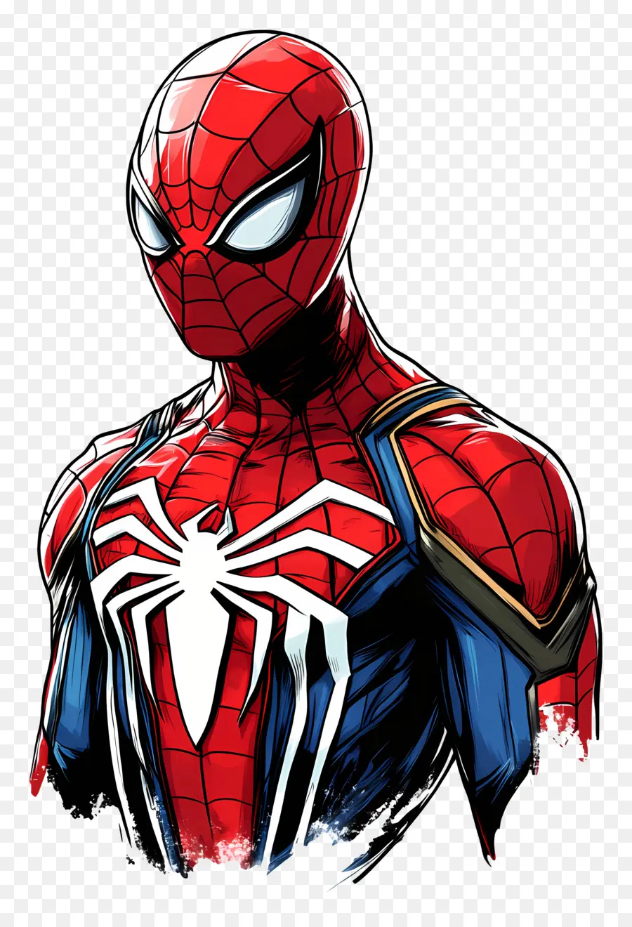 Hombre Araña De Pie，Spider Man Con Traje Rojo Y Azul PNG