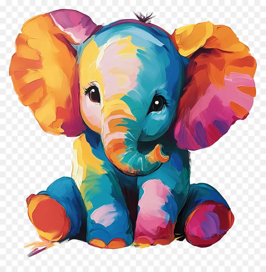 Bebé Elefante，Elefante Colorido PNG