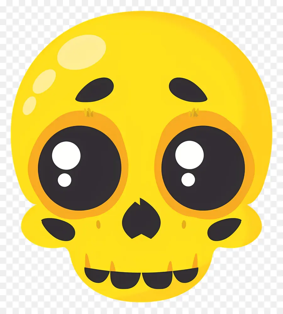 Calavera De Halloween，Calavera Amarilla PNG