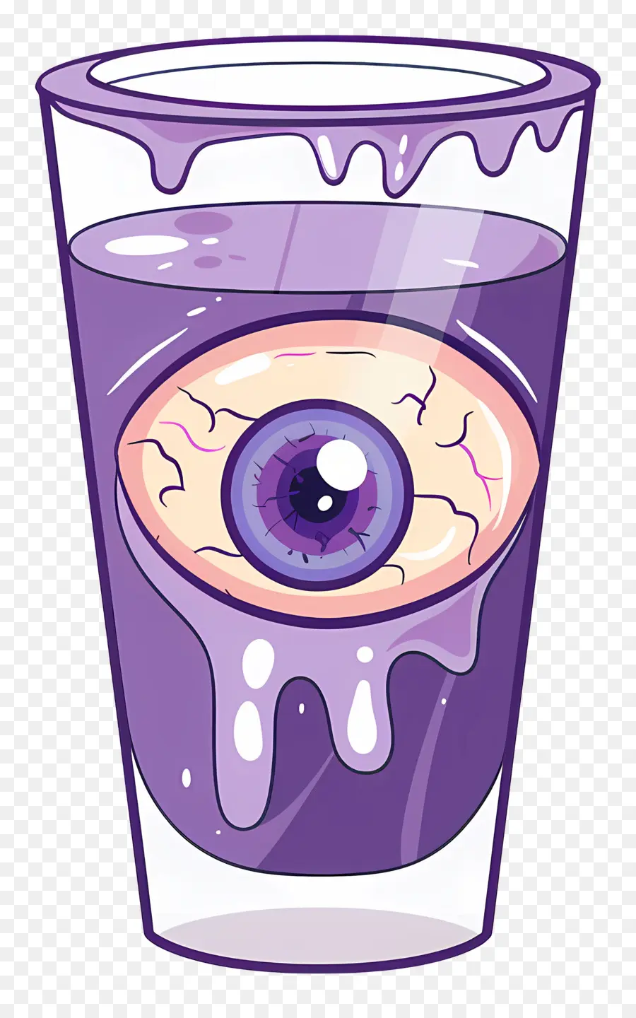 Bebida De Halloween，Bebida De Globo Ocular Morado PNG