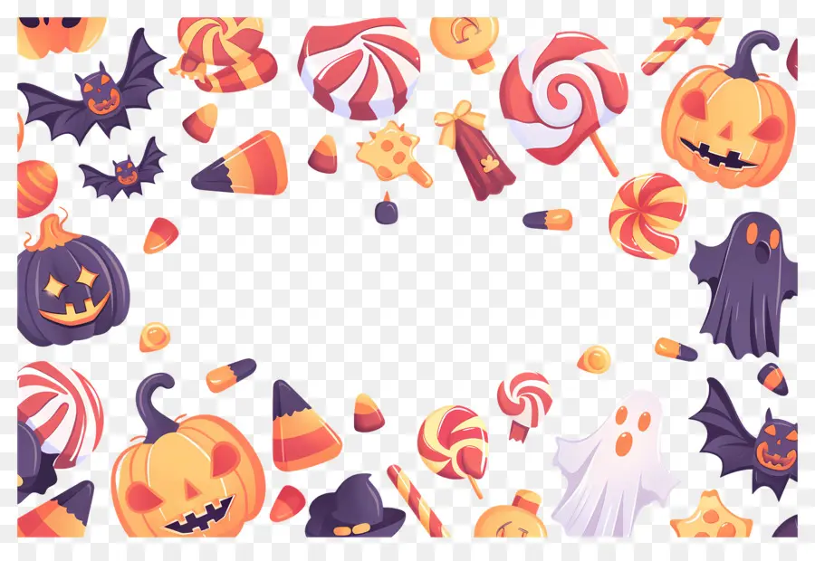 Fondo De Halloween，Decoraciones De Halloween PNG