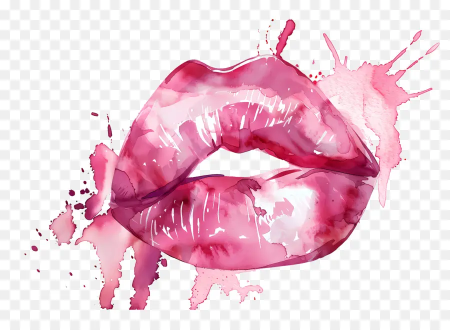 Mancha De Beso，Labios Rosados PNG