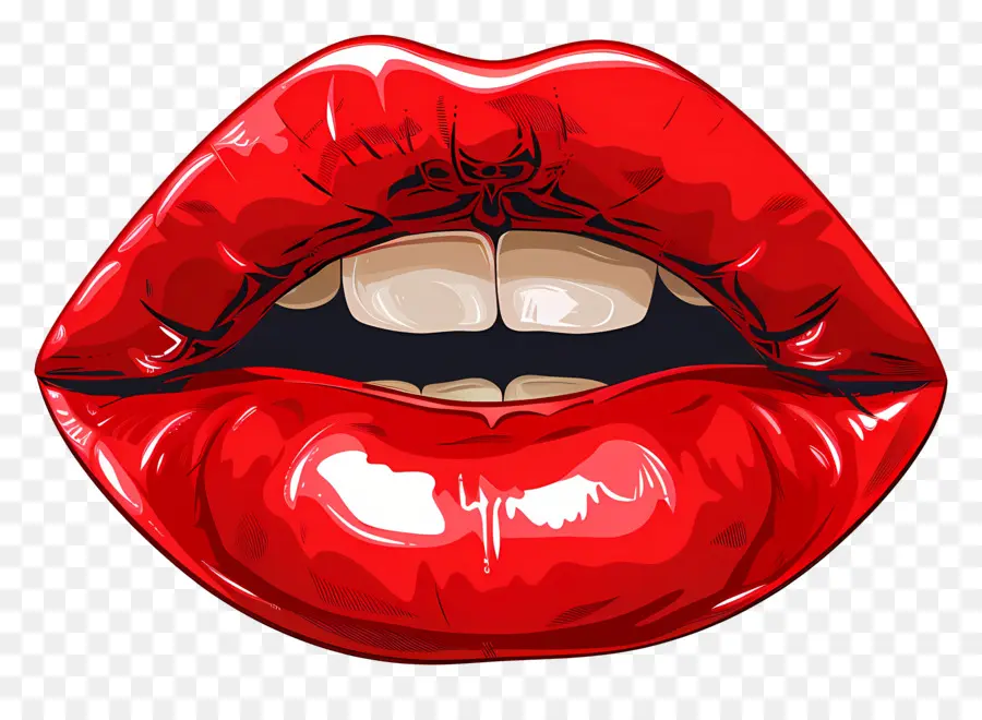 Beso Rojo，Labios Rojos PNG