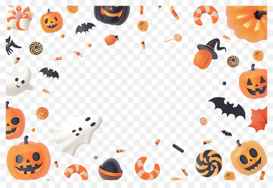 Fondo De Halloween，Decoraciones De Halloween PNG