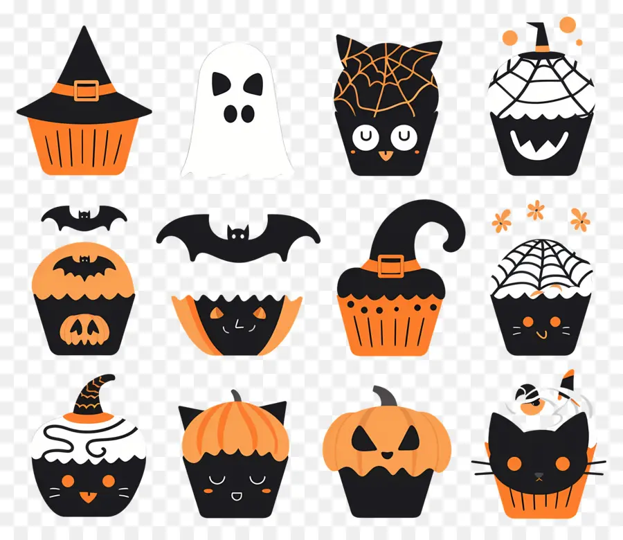 Pastelitos De Halloween，Gato PNG