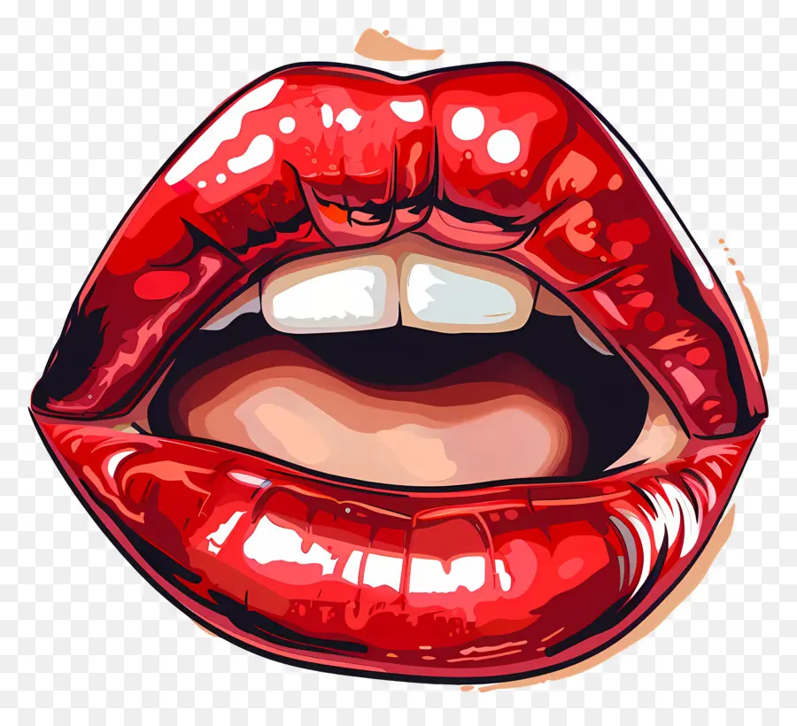 Beso Rojo，Labios Rojos PNG