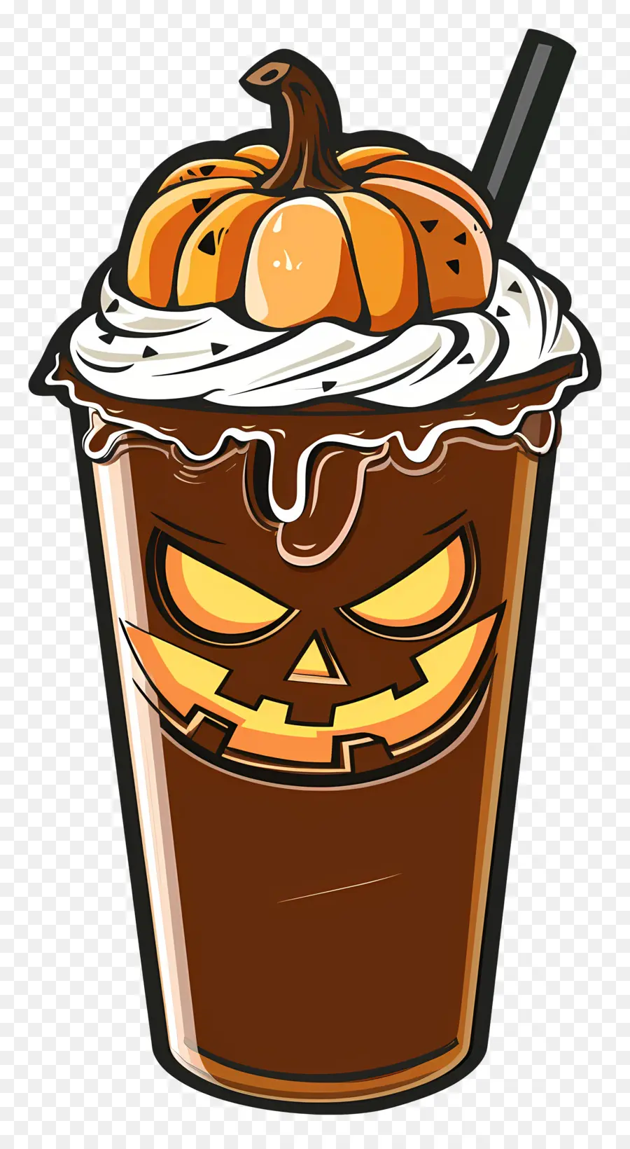 Batido De Halloween，Café Con Leche De Calabaza PNG