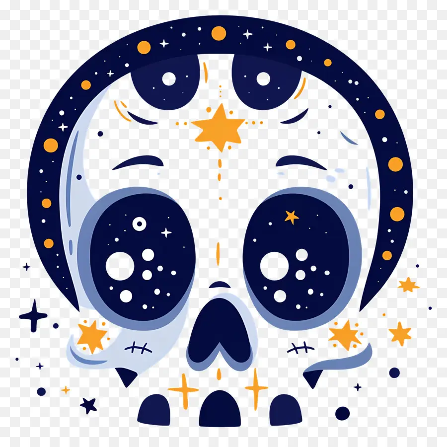 Calavera De Halloween，Calavera Blanca PNG