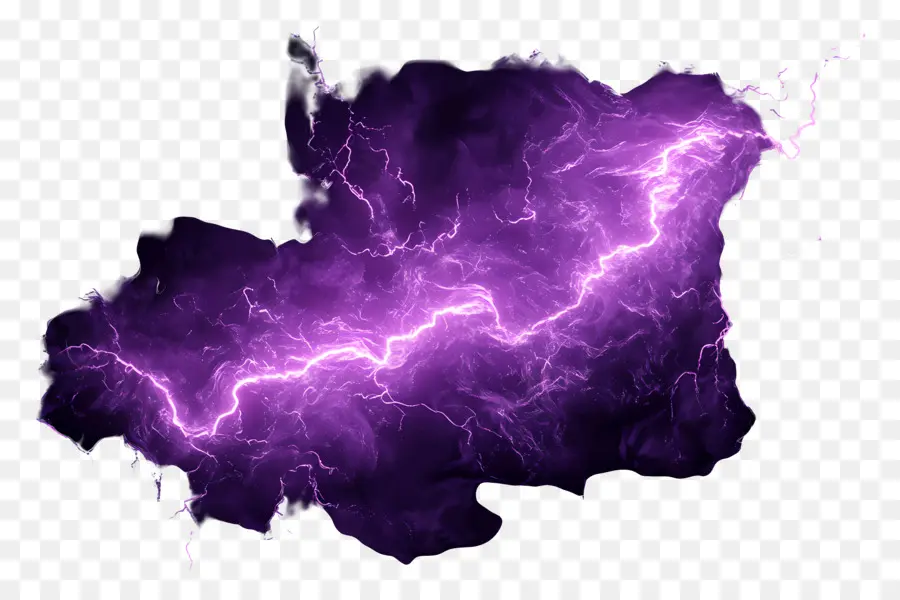 Rayo Púrpura，Nube De Relámpagos Púrpura PNG