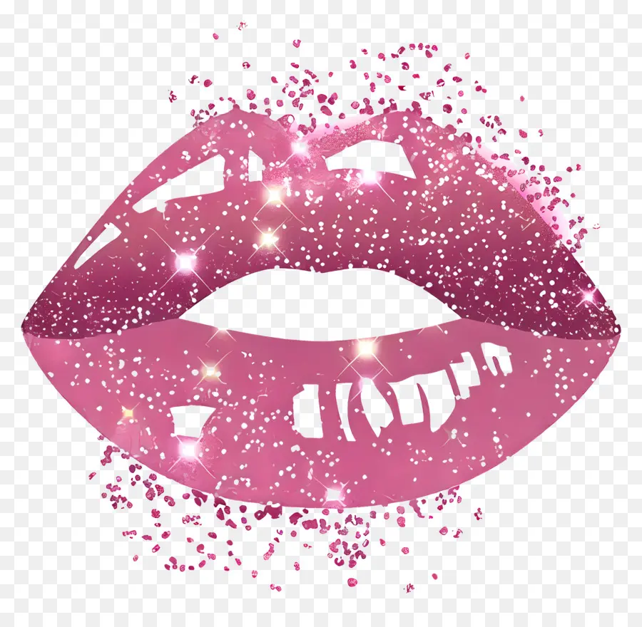 Labios Brillantes，Labios Rosas Brillantes PNG