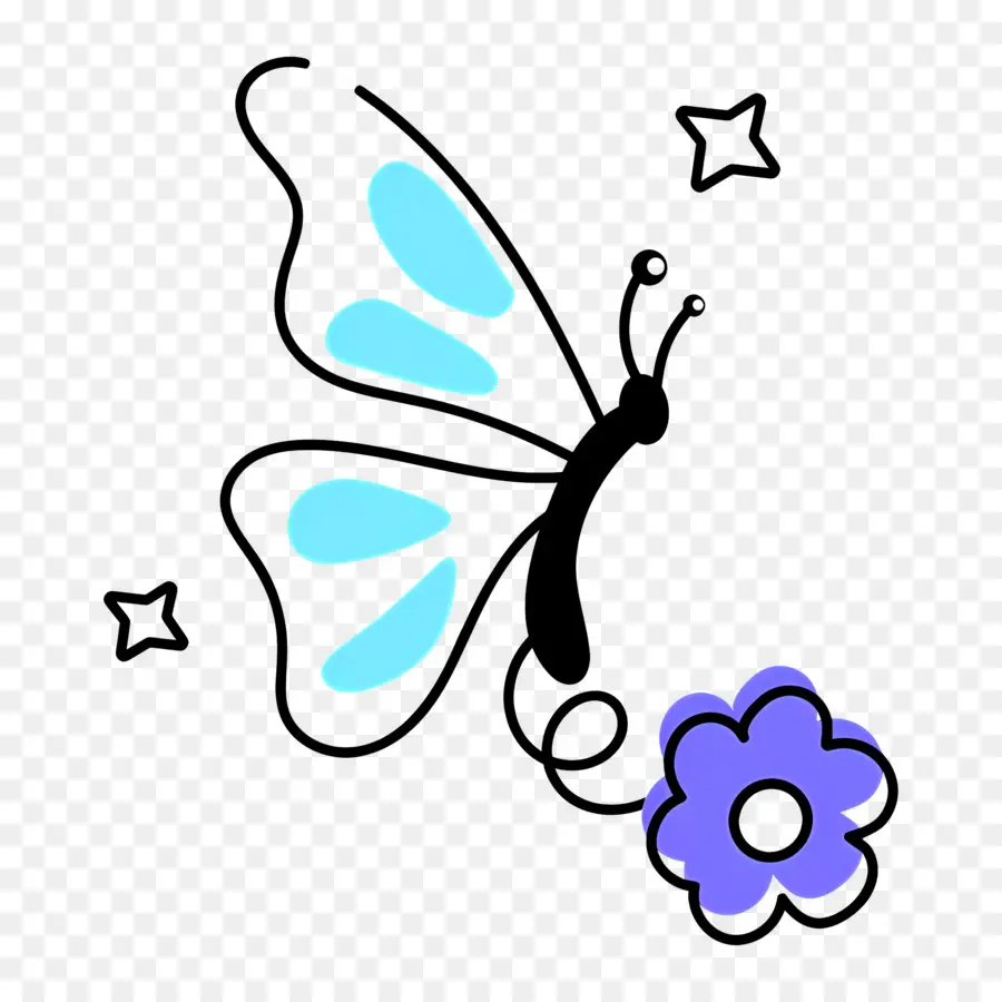 Mariposa Voladora，Mariposa De Dibujos Animados PNG