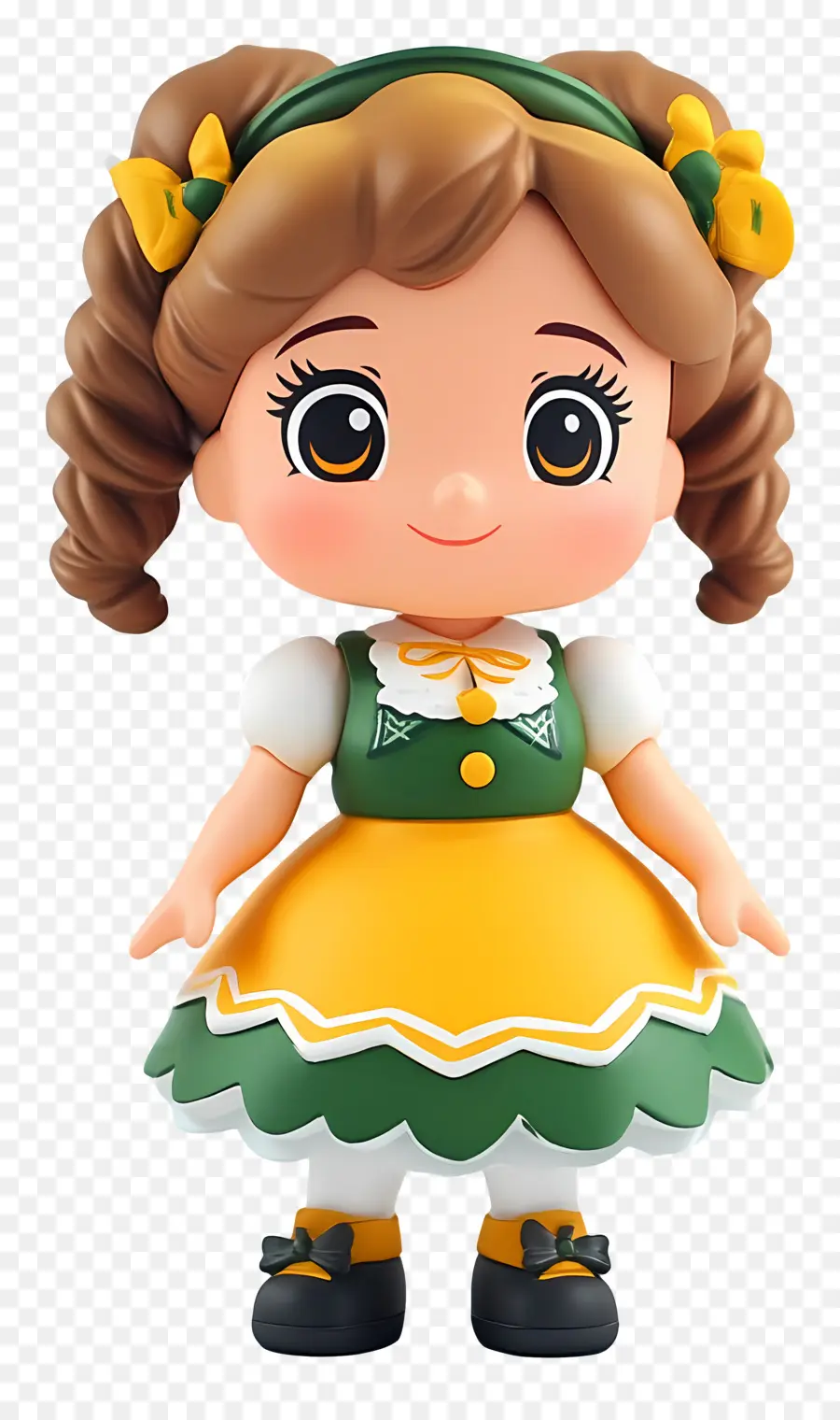 Bailarina Del Oktoberfest，Linda Muñeca Con Vestido Verde PNG