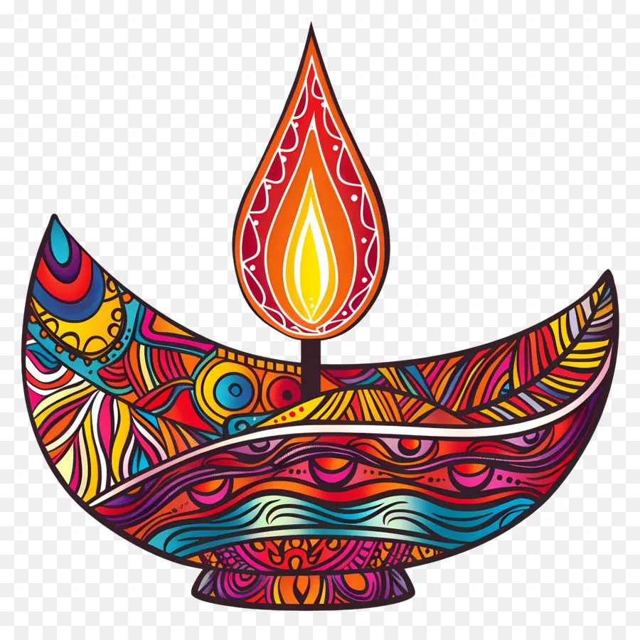 Diwali Diya，Diya Intrincada PNG