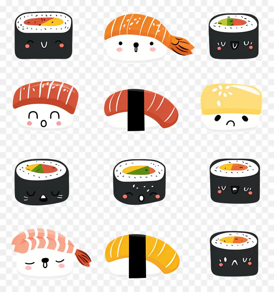 Lindo Sushi，Sushi Kawaii PNG