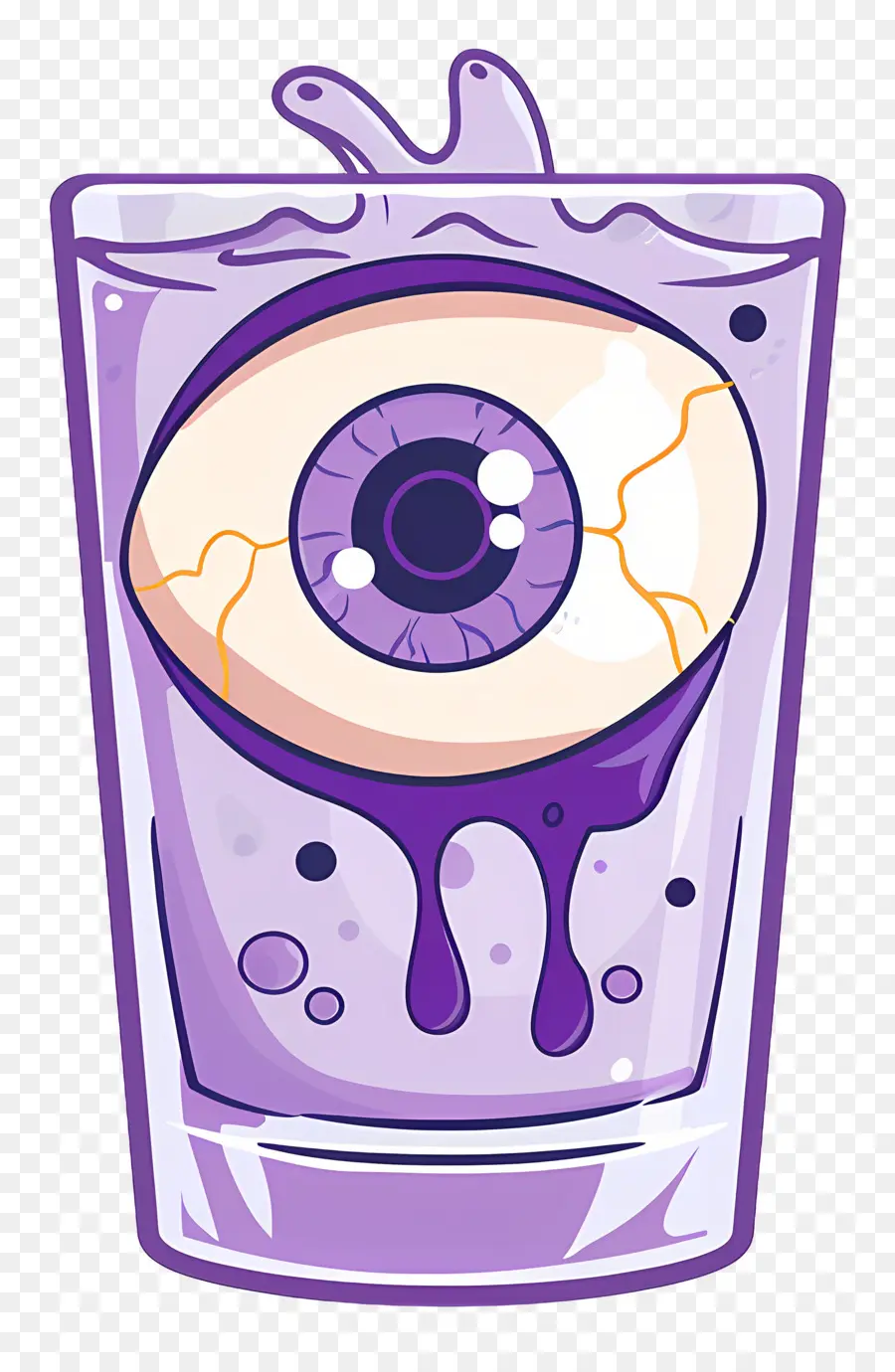 Bebida De Halloween，Bebida De Globo Ocular Morado PNG