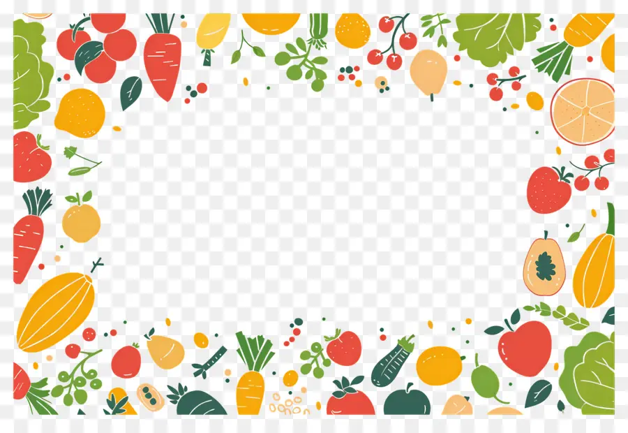 Fondo De Comida，Garabatos Vegetales PNG