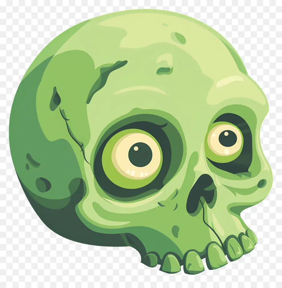 Calavera De Halloween，Cabeza De Zombi PNG