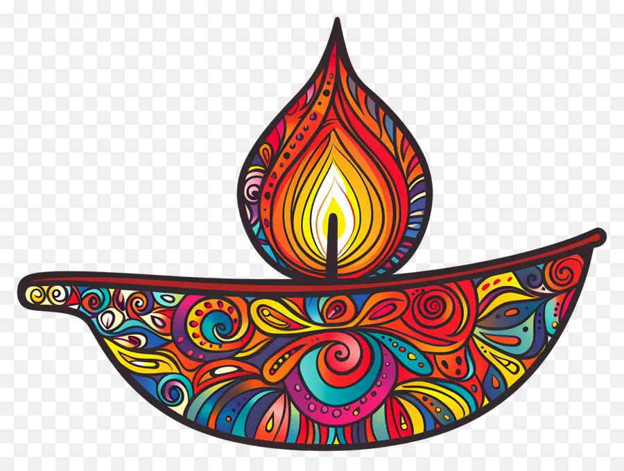 Diwali Diya，Diya Intrincada PNG