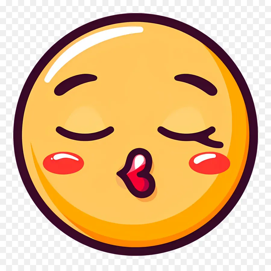 Beso Sonriente，Besos Emoji PNG