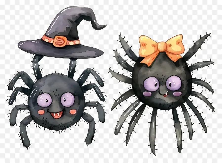 Arañas De Halloween，Sombreros PNG