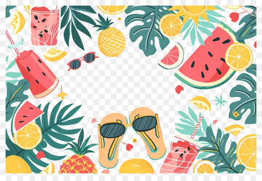 Fondo De Verano，Frutas De Verano PNG