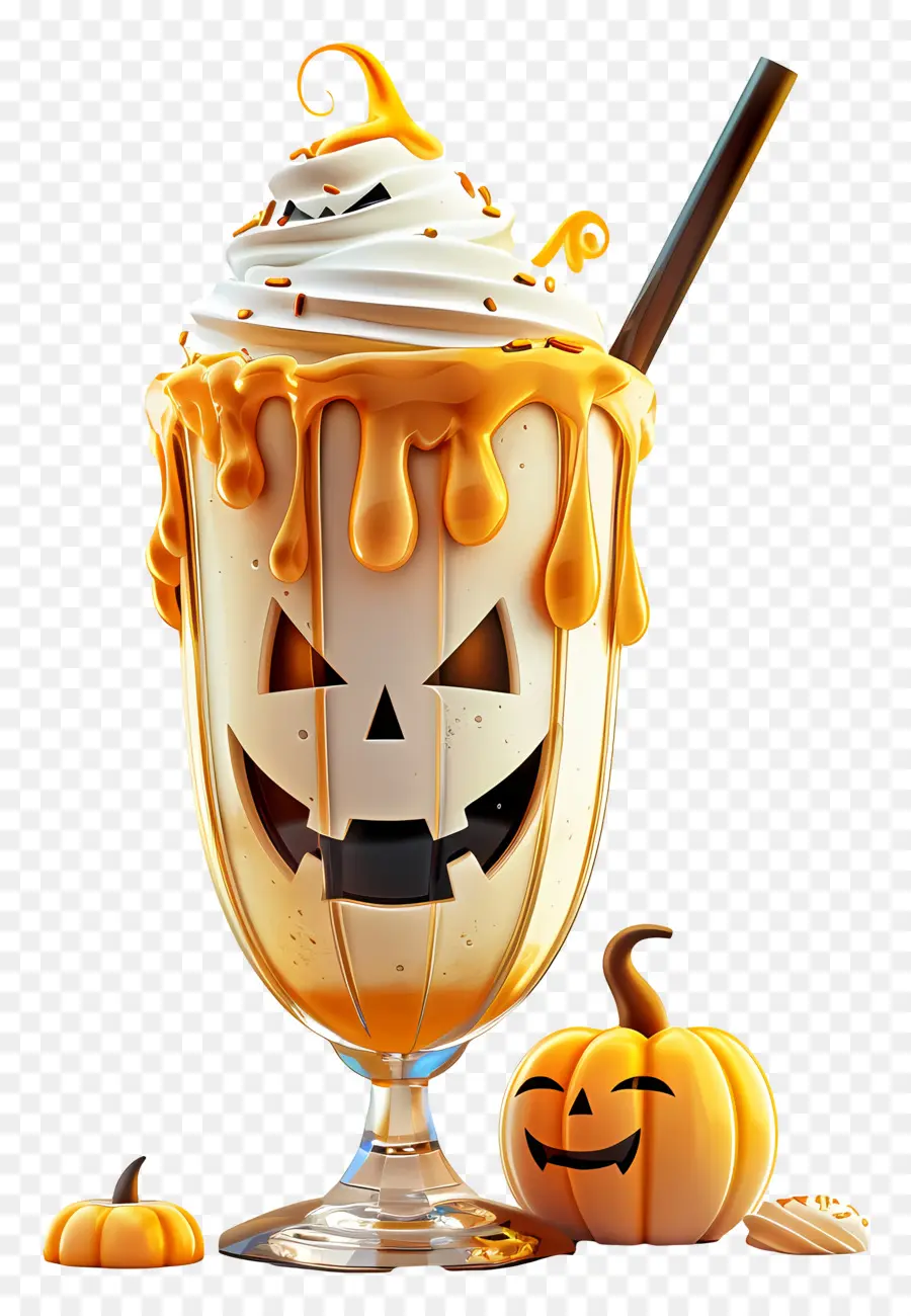 Batido De Halloween，Batido De Calabaza PNG