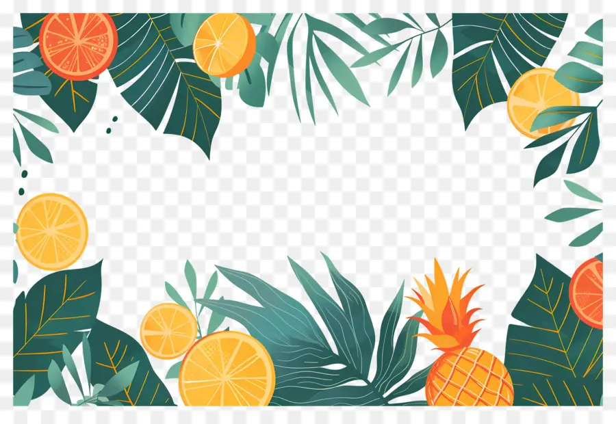 Fondo De Verano，Frutas Tropicales PNG