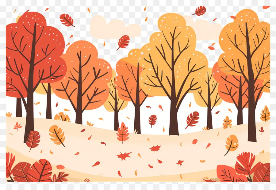 Fondo De Otoño，Bosque De Otoño PNG