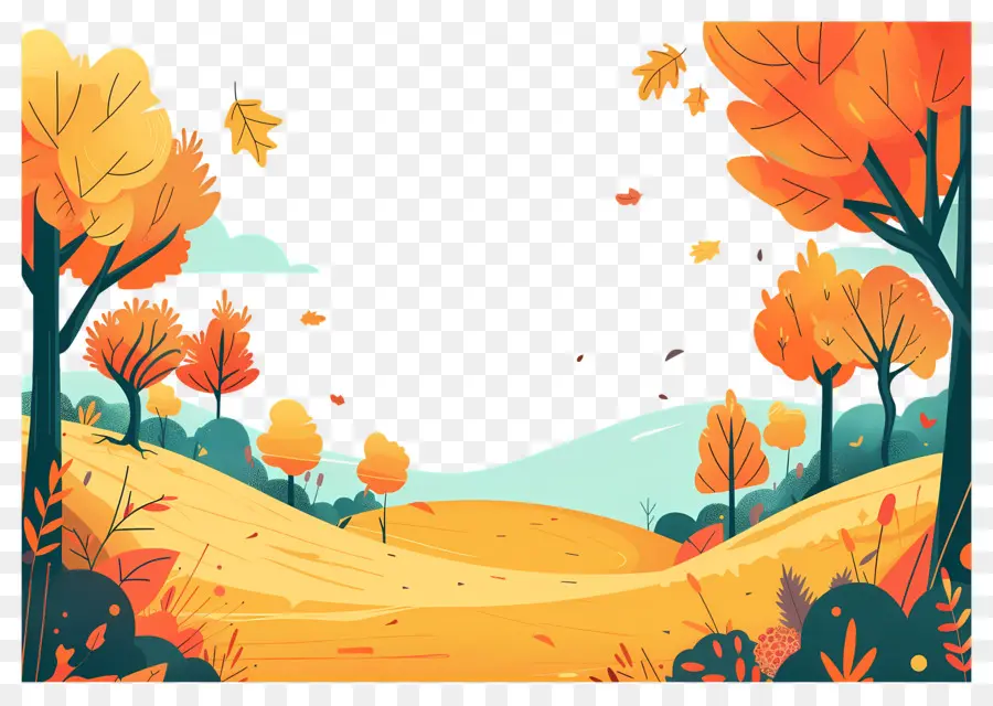 Fondo De Otoño，Paisaje De Otoño PNG