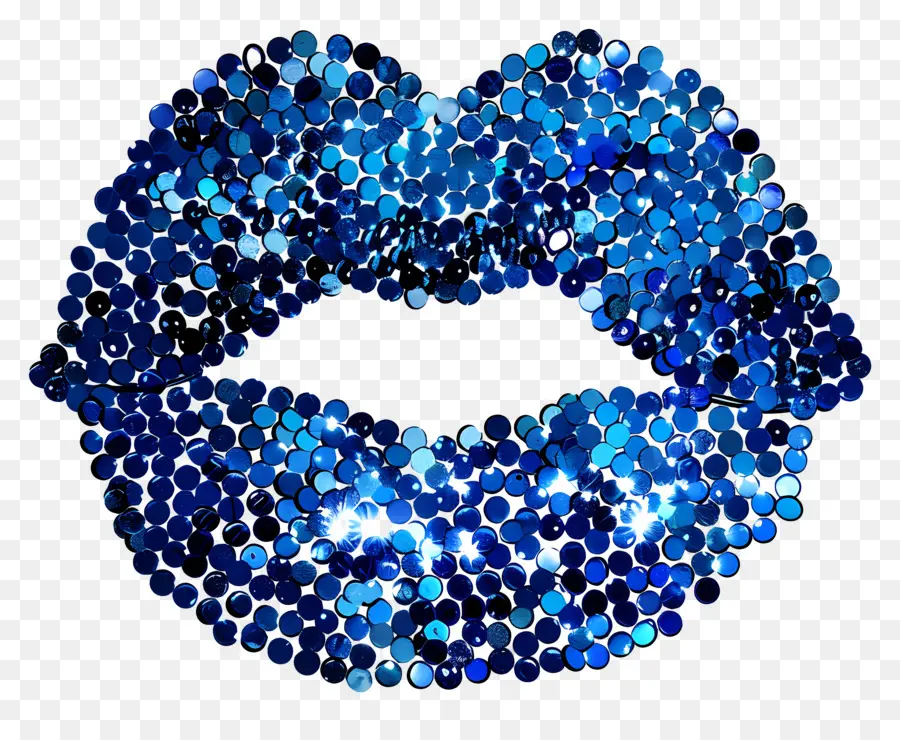 Beso Brillante，Labios Azules PNG