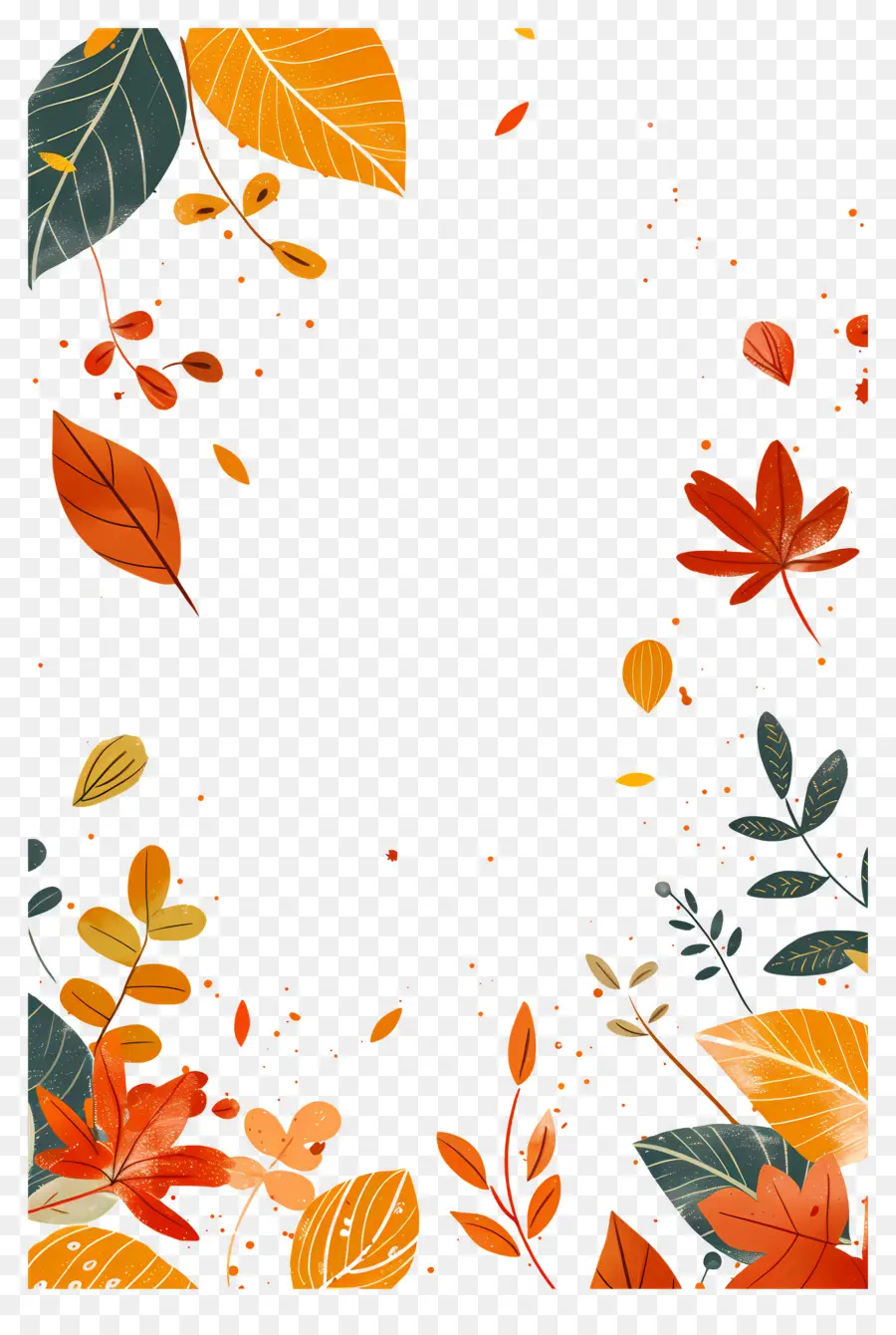 Fondo De Otoño，Coloridas Hojas De Otoño PNG