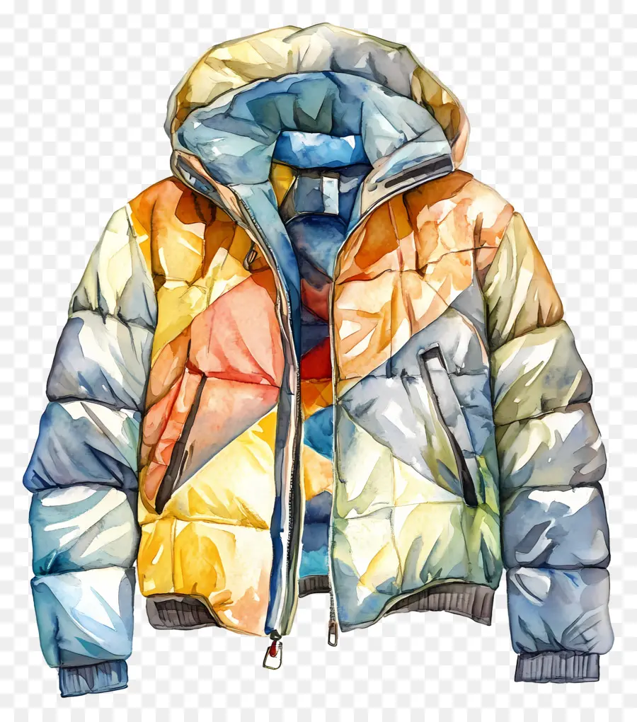 Chaqueta Acolchada，Chaqueta Acolchada Colorida PNG